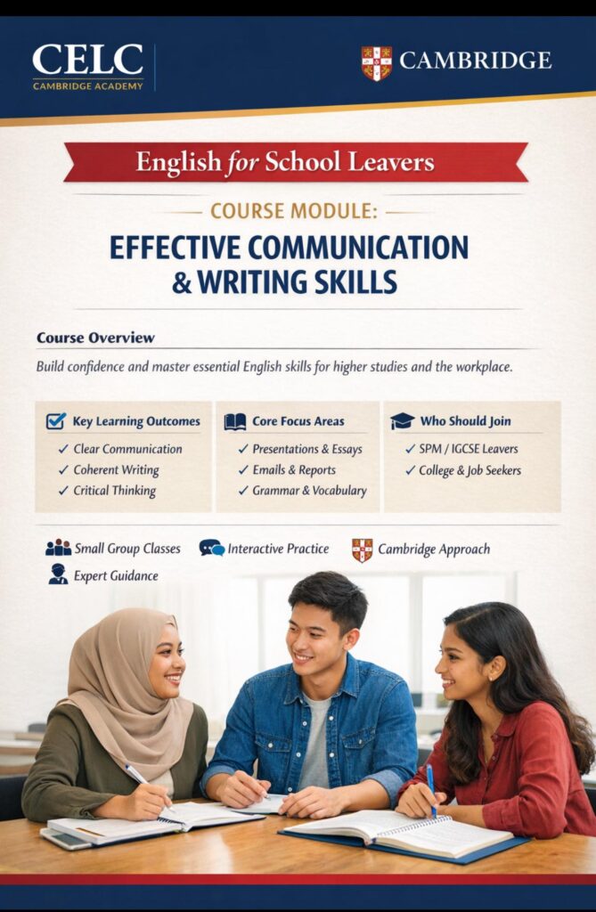 ENGLISH FOR SPM LEAVERS